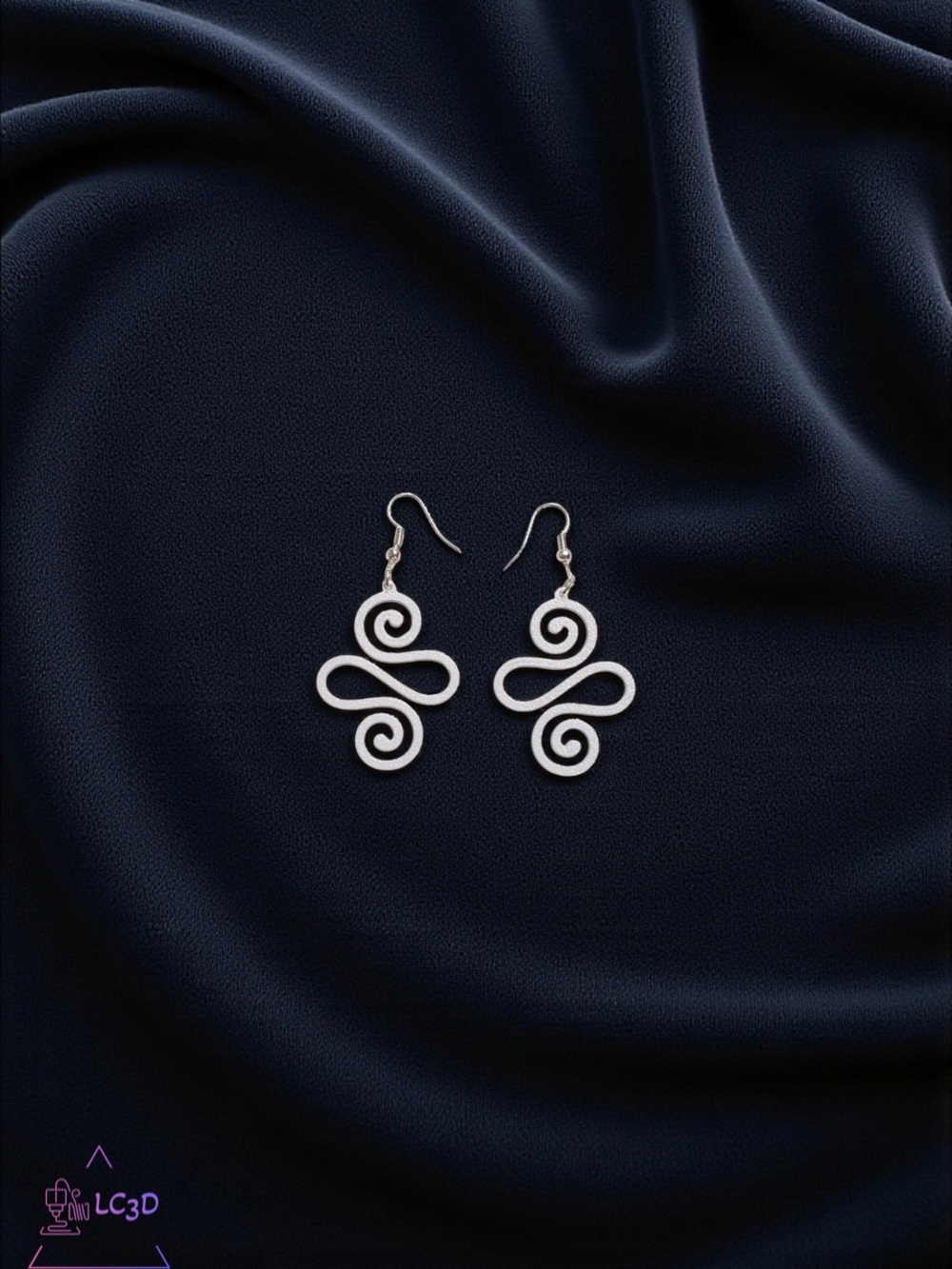 Abstract spiral earrings